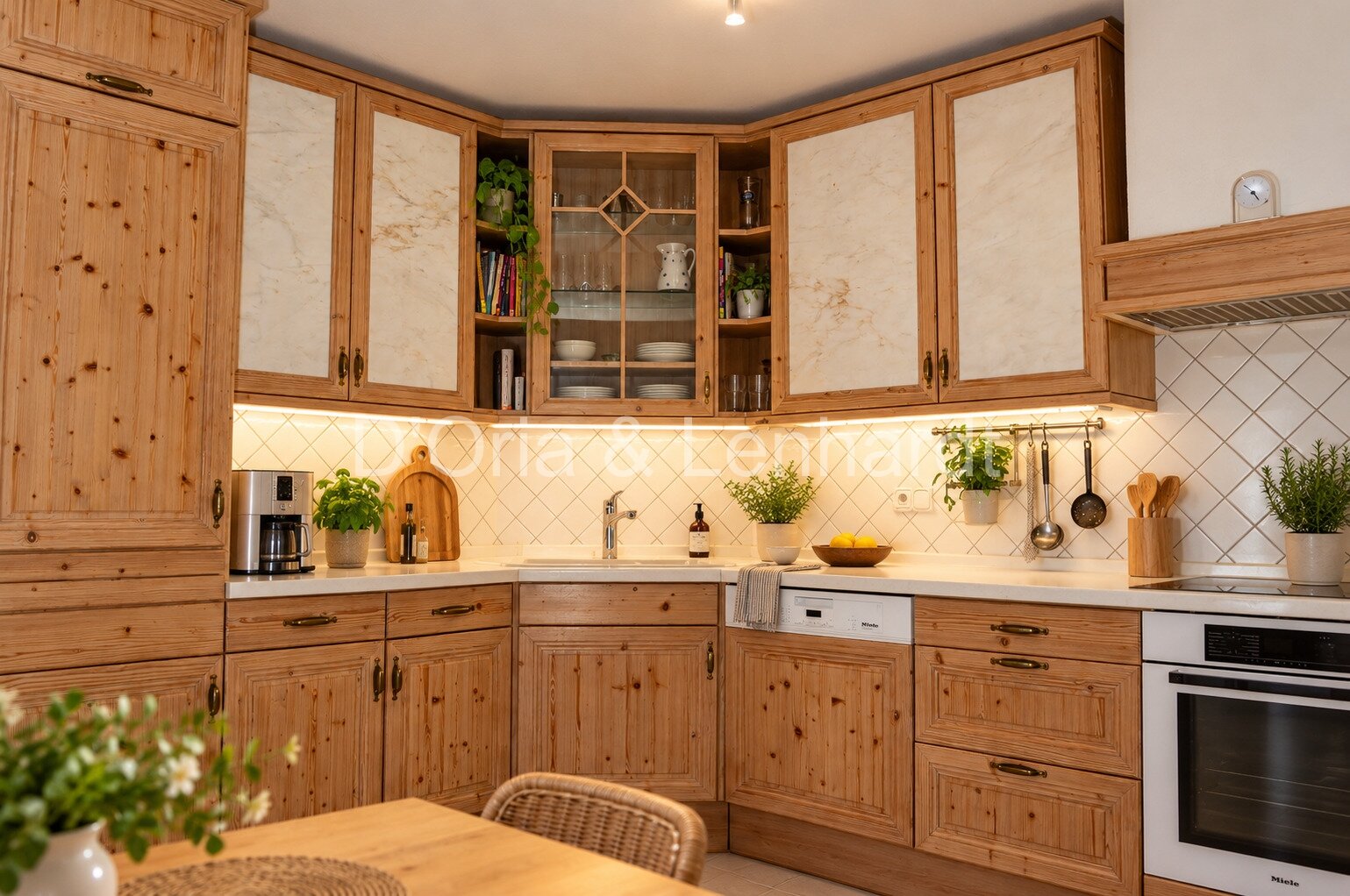 Landhausküche mit Holzdetails Landhausküche mit Holzdetails